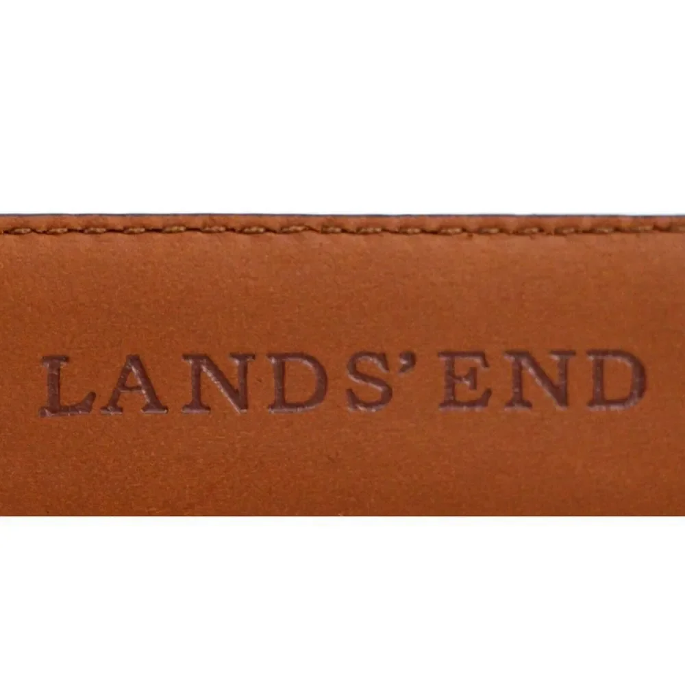 Lands' End BROWN GENUINE LEATHER 1